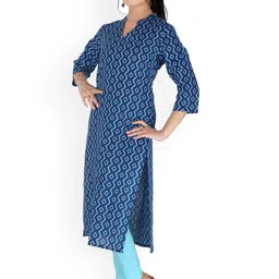 Neelokurti Women Geometric Printed Daily Straight Kurta image 3