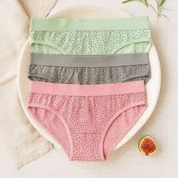 FiveFlag Pack of 3 Printed Mid-Rise Hipster Briefs-picture-16