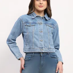 Global Republic Women Lightweight Denim Jacket with Embroidered-picture-37
