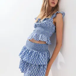 H&M Tiered Cotton Skort image 1