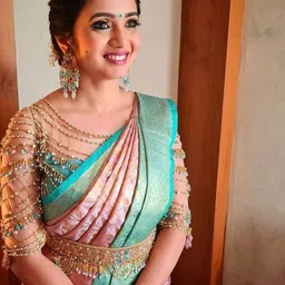 clotheva Woven Design Zari Silk Blend Handloom Banarasi Saree image 2