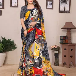 Moda Rapido Geometric Printed Saree image 1
