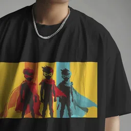 SENO TEX Graphic Printed Oversized Cotton T-shirt image 4