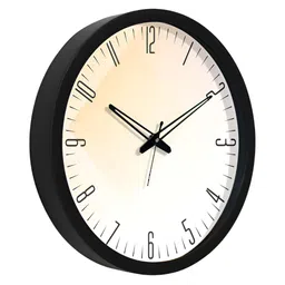 RANDOM Off White & Black Printed Contemporary Wall Clock image 3