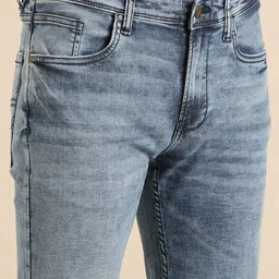 CAVALLO by Linen Club Men Urban Slim Slim Fit Mid-Rise Heavy Fade Jeans image 5