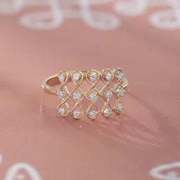 Mia by Tanishq 14KT Yellow Gold Natural Diamond Finger Ring - 1.65 gm-picture-15