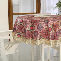 casa furnishing PVC 4 Seater Floral Table Cover-picture-24