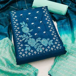 SAINOOR Embroidered Pure Silk Unstitched Dress Material-picture-38