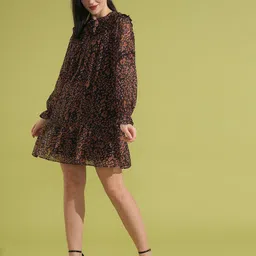 Globus Women Animal Printed A-Line Mini Dress-image-10