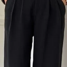 BROADSTAR Women Smart Loose Fit High-Rise Pleated Korean Pants image 2