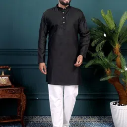 AWM Men Cotton Solid Straight Kurta-picture-34
