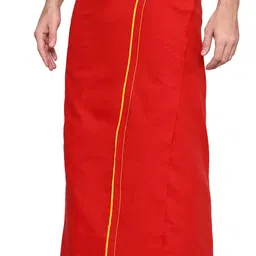 GOWRI TEX Solid Men Dhoti image 3