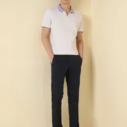 Allen Solly Men Solid Self Design Regular Fit T-shirt image 5