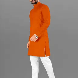 ladyflock Men Cotton Blend Kurta Pyjama Set image 3