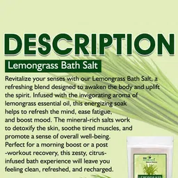 VEDICAYURVEDA Set Of 2 Lemongrass & Mogra Bath Salt With Vitamin E - 200 g Each image 2