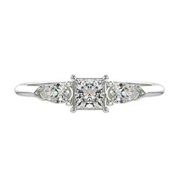 VALANOVA Women 18 Kt White Gold & Certified Lab Grown Diamond Ring 1.32 gm 0.52 carat-image-43