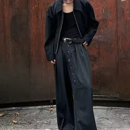HERE&NOW Men Spread Collar Solid Casual Tailored Jacket-picture-19