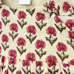 Creative Kids Polka Dot Print Flutter Sleeve Fit & Flare Dress image 3