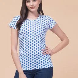 INUKA Women Polka Dot Printed T-shirt-image-37