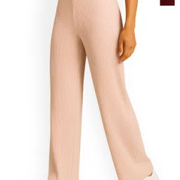 Fabflee Women Pack of 2 Striped Comfort Straight Fit Trousers-image-54