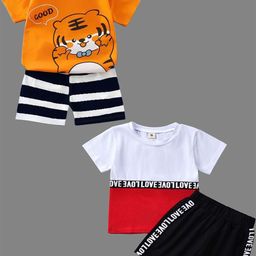 BAESD Unisex Kids Colourblocked T-shirt with Shorts-picture-38