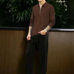 HAPPY KHAJANA Men Polo Collar T-shirt image 4