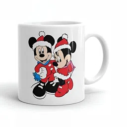 Mr UVD White & Red Cartoon Characters Printed Ceramic Matte Mug 350 ml-picture-15