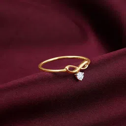 GIVA 14KT BIS Hall Mark Gold Eternal Glow Diamond Ring image 1