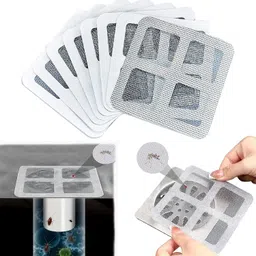 10 Pack (5 X 5) Disposable Shower Drain Hair Catcher Drain Covers Mesh Stickers Hair Wash Basin-image-23