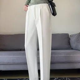 StyleCast Men Original Regular Fit Solid Cotton Formal Trousers image 2