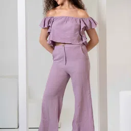 Urban Sundari Square Neck Top With Trousers-image-38