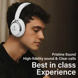 punnkfunnk SuperBass Wireless Headpone with 70Hr Playtime & Mic, Foldable Design & Aux Bluetooth & Wired Headset image 5