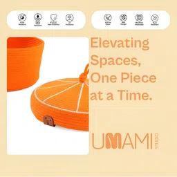 Umami Studio Orange Tote Basket Organisers image 3