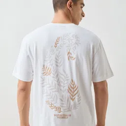 Red Flame Men Floral Printed Polo Collar Cotton Relaxed Fit T-shirt image 5