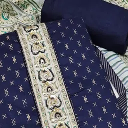 Peachmode Printed Pure Cotton Unstitched Dress Material image 2