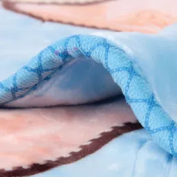 Butterthief Blue & Brown Cartoon Characters Mink Heavy Winter 210 GSM Single Bed Blanket image 4