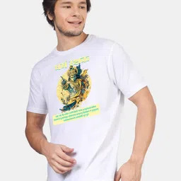 Greylongg Men Graphic Printed Round Neck Cotton T-shirt image 4