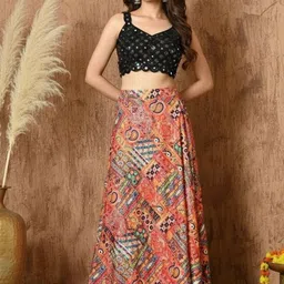 Vagisha Printed Flared Maxi Skirt image 4