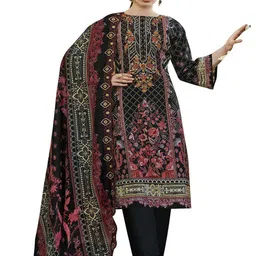 DRAVINAM Trends Embroidered Pure Cotton Unstitched Dress Material-picture-28