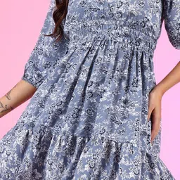 Raiyani Enterprise Print Crepe Fit & Flare Midi Dress image 2