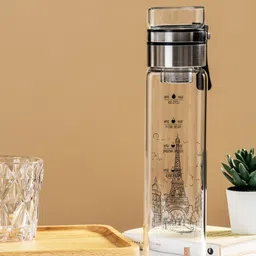 GOODHOMES Dawn Aqua Clear Glass Bottle-picture-27