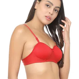samvar Women Cotton Red,Green Padded Non-Wired Lingerie Bra Sport wear Gym Crop Tank Top-picture-23
