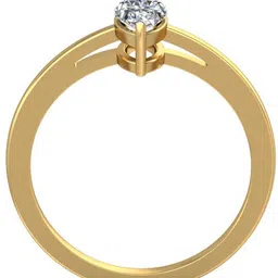 avsar AVR602YB 14kt Cubic Zirconia Yellow Gold ring image 3