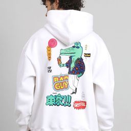 GRIFFEL Men Graphic Printed Hood Fleece Pullover Sweatshirt-picture-43