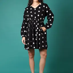 LIMEROAD Ethnic Printed V-Neck Ethnic Dress-picture-17