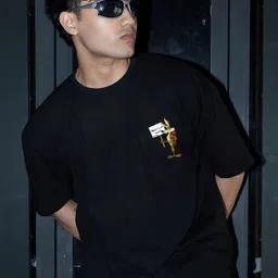 BDSQUARE Men Graphic Printed Round Neck Cotton Oversized T-shirt-picture-16