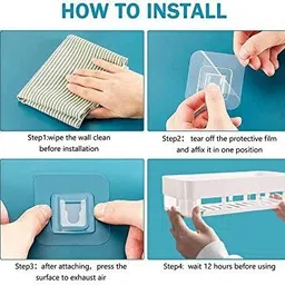 qxore ABS Plastic Corner Shelf Bathroom Shelf and Kitchen Shelf Bathroom Plastic Wall Shelf image 2