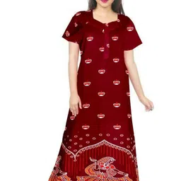 AAKARSHANA CREATION Women Printed Cotton Nightdress-image-91