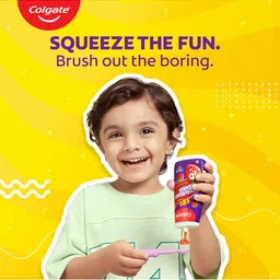 Colgate Kids Fun Squeeze Yummy Strawberry Flavour Toothpaste - 100ml image 3