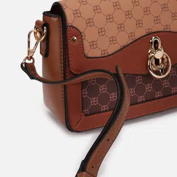 Allen Solly Woman Geometric Baguette Bow Detail Sling Bag image 2